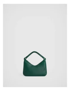 Soft Leather Shoulder Bag In Teal Green