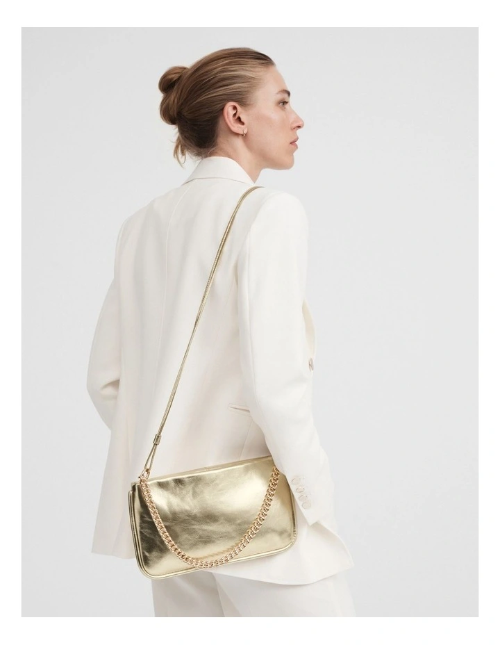 Metallic Leather Sling In Gold 2 Metallic Leather Sling In Gold - Image 2