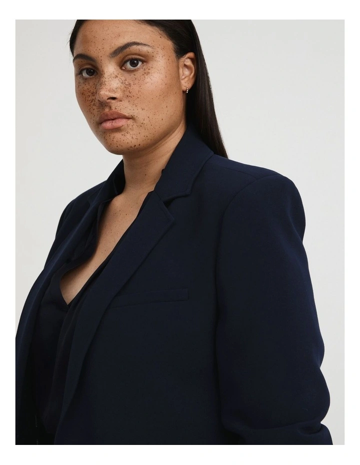 Classic Single-breasted Blazer In Blue Night 2 Classic Single-breasted Blazer In Blue Night - Image 2