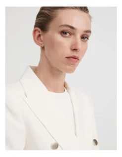 Classic Double Breasted Blazer In Marshmallow -Myer Clothing Shop 981768790 3 720x928