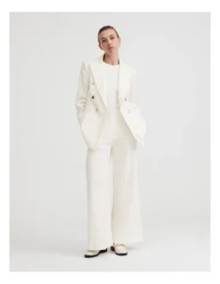 Classic Double Breasted Blazer In Marshmallow -Myer Clothing Shop 981768790 4 720x928
