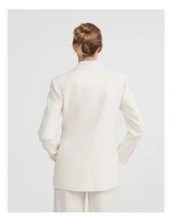 Classic Double Breasted Blazer In Marshmallow -Myer Clothing Shop 981768790 5 720x928