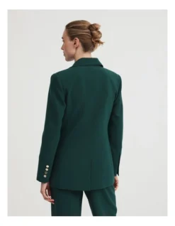 Classic Double Breasted Blazer In Petrol Green -Myer Clothing Shop 981769060 4 720x928