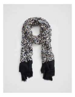 Midnight Floral Scarf In Black Floral