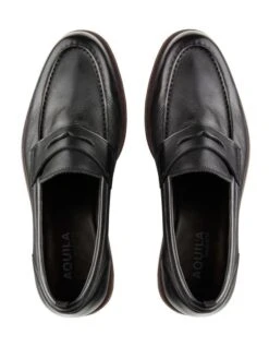 Gerardo Leather Loafers In Black -Myer Clothing Shop 981774550 3 720x928