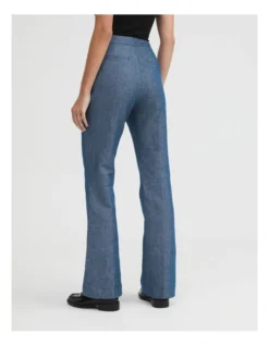 Yarn Dye Kick Flare Pant In French Blue -Myer Clothing Shop 981883630 4 720x928