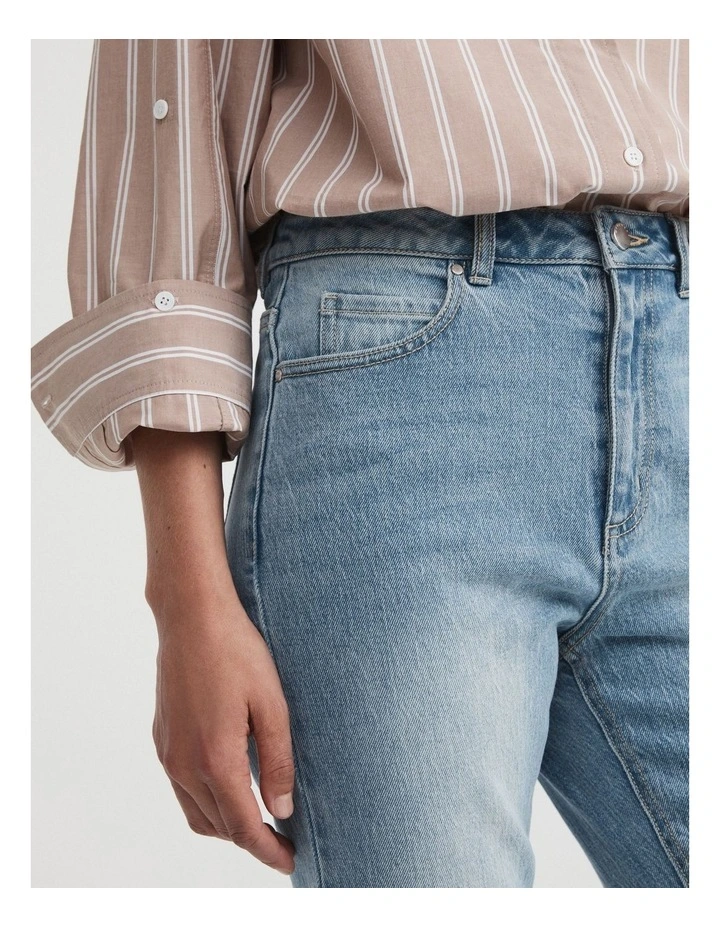 7/8 Straight Jean In Vintage Wash Denim 3 7/8 Straight Jean In Vintage Wash Denim - Image 3