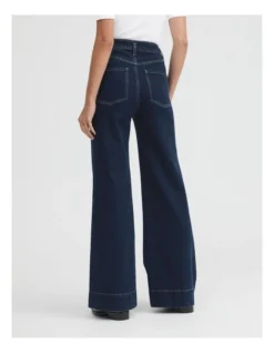 Pocket Detail Wide Leg Jean In Dark Indigo 7 Pocket Detail Wide Leg Jean In Dark Indigo -Myer Clothing Shop 981885700 4 720x928