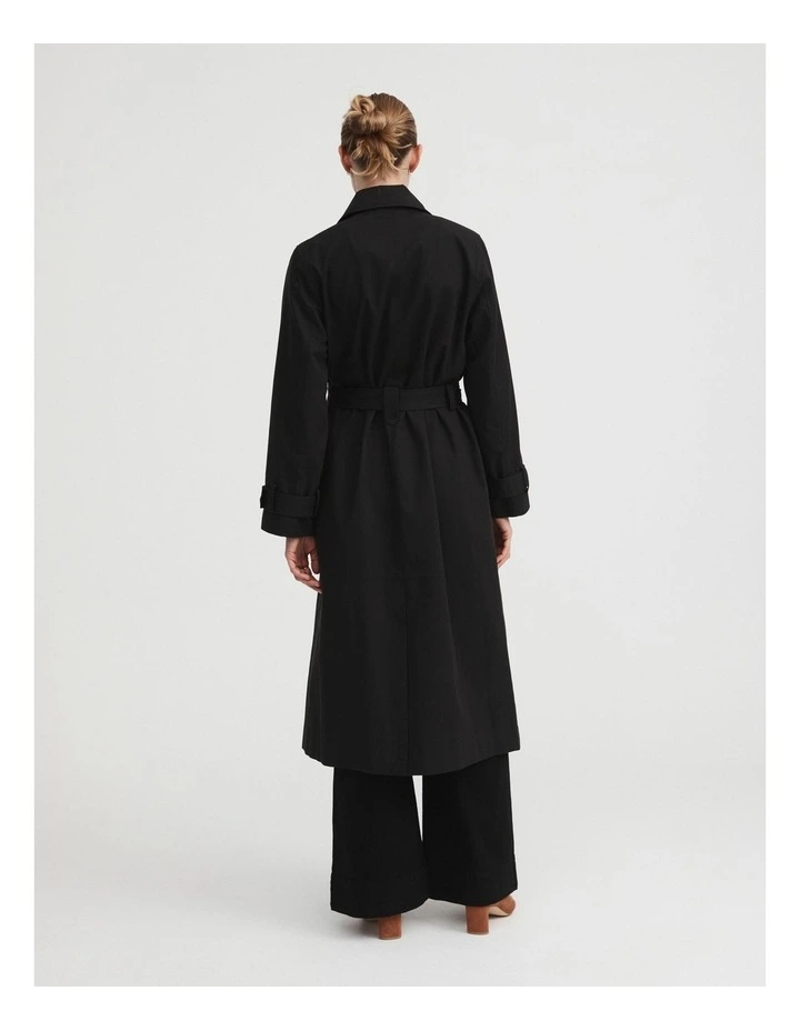 Classic Trench Coat In Black 5 Classic Trench Coat In Black - Image 5