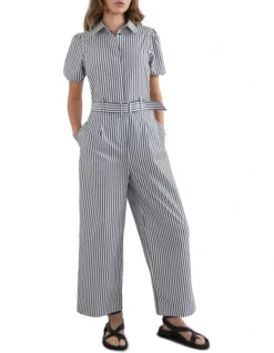 French Connection Stripe Jumpsuit