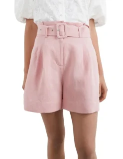 French Connection Belted Pleat Front Short