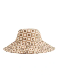 Linen Wide Brim Bucket Hat