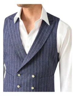 Coronari Waistcoat In Navy/Multi -Myer Clothing Shop 981980200 3 720x928
