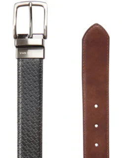 Van Heusen Basket Weave Belt In Black/Brown