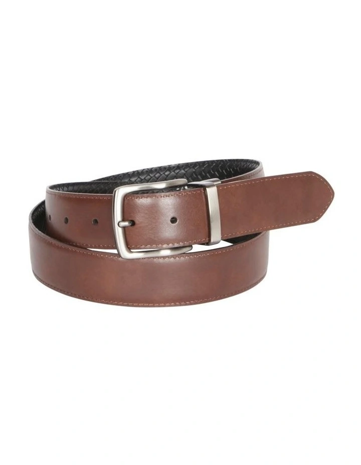 Van Heusen Basket Weave Belt In Black/Brown 2 Van Heusen Basket Weave Belt In Black/Brown - Image 2