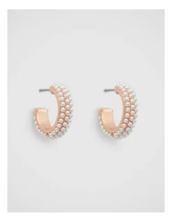 Enchant Pearl Hoop Earrings In Rose Gold 6 Enchant Pearl Hoop Earrings In Rose Gold -Myer Clothing Shop 982396720 3 720x928