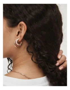 Enchant Pearl Hoop Earrings In Rose Gold 7 Enchant Pearl Hoop Earrings In Rose Gold -Myer Clothing Shop 982396720 4 720x928