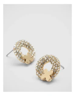 Reflection Stud Earrings In Gold