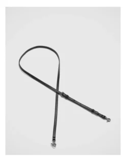 Link Bag Shoulder Strap In Black Gunmetal