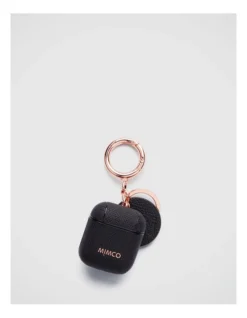 Mimpod Airpod Keyring Case In Black Rose Gold