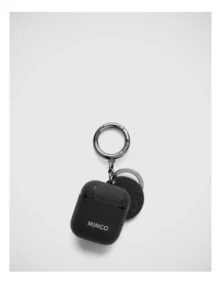 Mimpod Airpod Keyring Case In Black Gunmetal