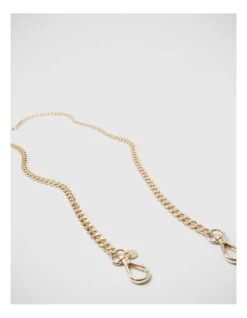 Chain Cross Body Bag Strap In Light Gold