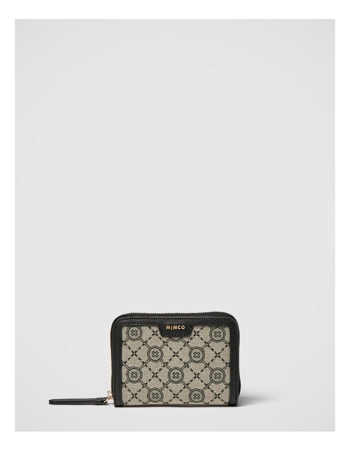 Mim-gram Medium Wallet In Black Light Gold 1 Mim-gram Medium Wallet In Black Light Gold