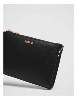 Classico Zip Medium Pouch In Black Rose Gold -Myer Clothing Shop 982423450 3 720x928