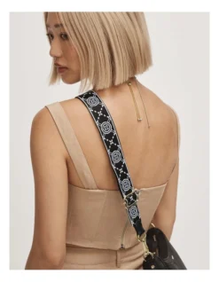 Mim-gram Webbing Bag Strap In Black Light Gold 8 Mim-gram Webbing Bag Strap In Black Light Gold -Myer Clothing Shop 982424890 4 720x928