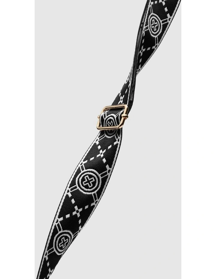 Mim-gram Webbing Bag Strap In Black Light Gold 5 Mim-gram Webbing Bag Strap In Black Light Gold - Image 5