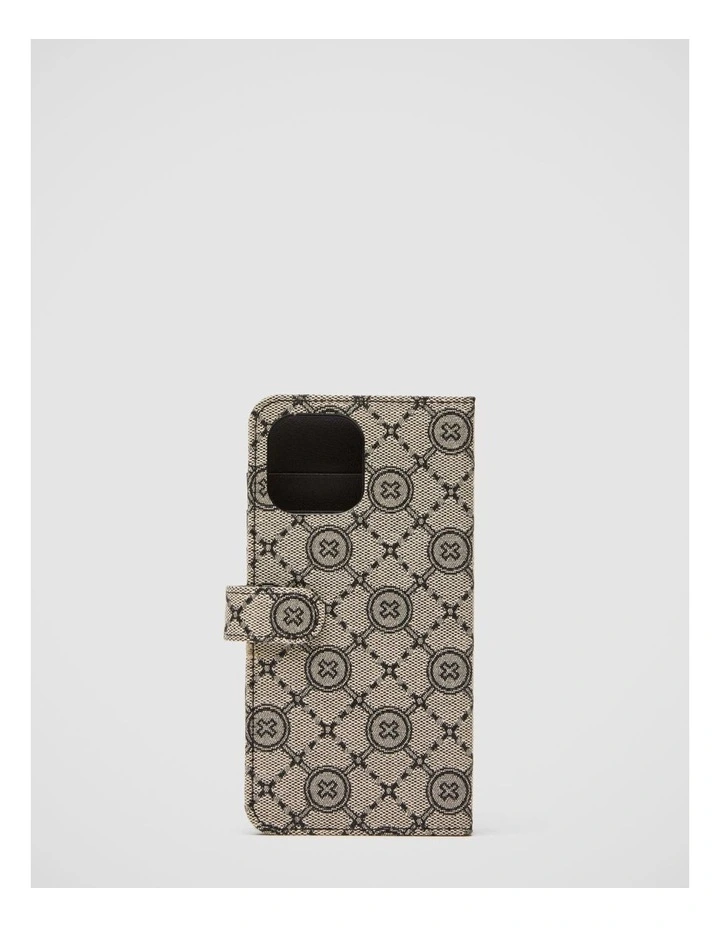 Mim-gram Flip Case For Iphone 13 Pro Max In Black Light Gold 2 Mim-gram Flip Case For Iphone 13 Pro Max In Black Light Gold - Image 2