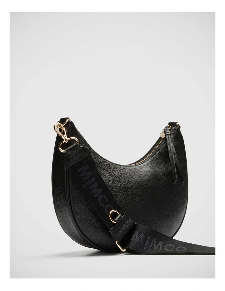 Classico Crescent Crossbody Bag In Black Light Gold 5 Classico Crescent Crossbody Bag In Black Light Gold - Image 5