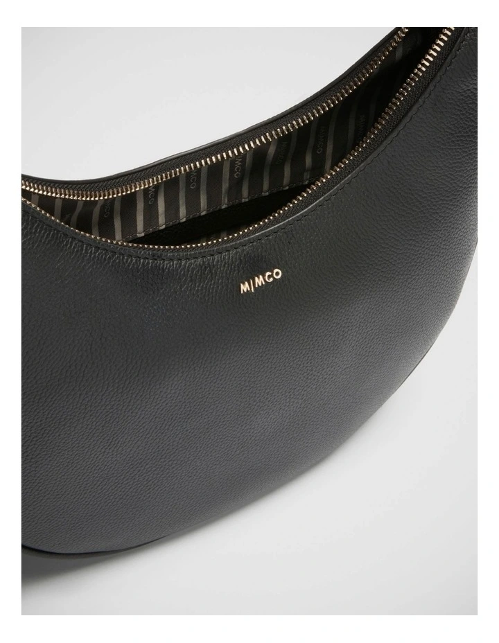 Classico Crescent Crossbody Bag In Black Light Gold 7 Classico Crescent Crossbody Bag In Black Light Gold - Image 7