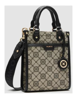 Mim-gram Mini Tote Bag In Black Light Gold