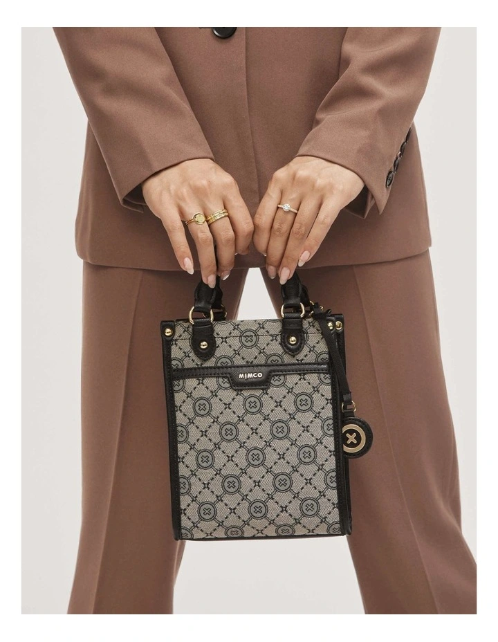 Mim-gram Mini Tote Bag In Black Light Gold 4 Mim-gram Mini Tote Bag In Black Light Gold - Image 4