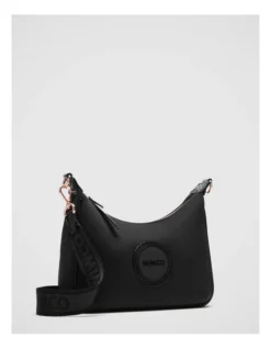 Serenity Crescent Crossbody Bag In Black Rose Gold -Myer Clothing Shop 982446850 3 720x928