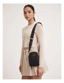 Serenity Phone Crossbody Bag In Black Rose Gold -Myer Clothing Shop 982447120 4 720x928