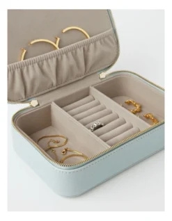 Large Zip Around Travel Jewellery Box In Mint -Myer Clothing Shop 982609840 3 720x928