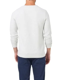 Waffle Knit Long Sleeve Tee In Light Grey Marle -Myer Clothing Shop 982702900 5 720x928