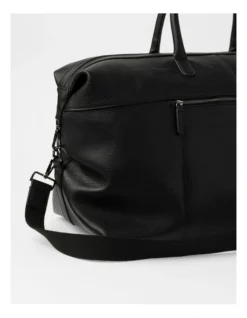 Pebbled PU Weekender In Black -Myer Clothing Shop 982953190 3 720x928