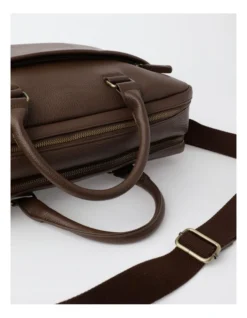 Pebbled PU Tech Briefcase In Brown -Myer Clothing Shop 982953280 5 720x928