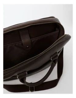 Pebbled PU Tech Briefcase In Brown -Myer Clothing Shop 982953280 6 720x928
