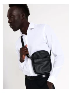 Pebbled PU Mini Reporter Bag In Black -Myer Clothing Shop 982953370 4 720x928