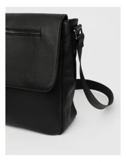Pebbled PU Messenger Bag In Black -Myer Clothing Shop 982953460 3 720x928