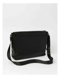 Pebbled PU Messenger Bag In Black -Myer Clothing Shop 982953460 7 720x928