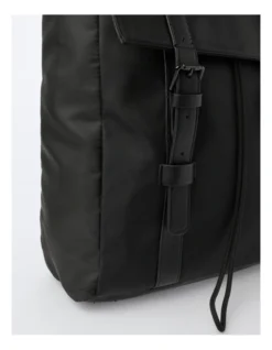 Lux PU/Nylon Backpack In Black -Myer Clothing Shop 982953640 5 720x928