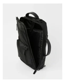 Lux PU/Nylon 3-Way Tech Briefcase In Black -Myer Clothing Shop 982953730 6 720x928