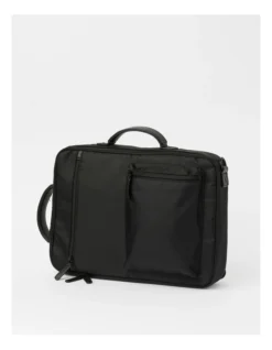 Lux PU/Nylon 3-Way Tech Briefcase In Black -Myer Clothing Shop 982953730 7 720x928