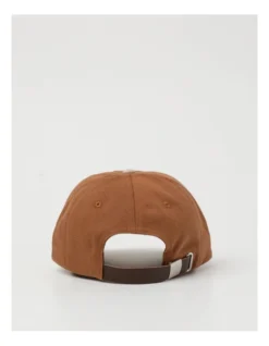 Embroidered Cap With Micro Suede Brim In Brown -Myer Clothing Shop 982978300 5 720x928