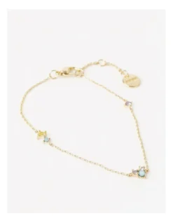Dainty Multi Stone Bracelet In Assorted Pastel